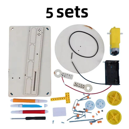 Kids Model Automatic Drawing Robot STEM Electric Plotter Science Kit