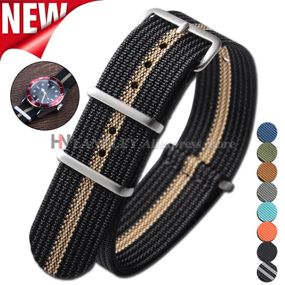 Nylon Watch Band Strap 19mm 18mm 20mm 22mm Military Sport Replacement Straps