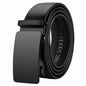 OYIFAN Leather Belt Men Automatic Buckle Ratchet Sliding Dress Black Belts