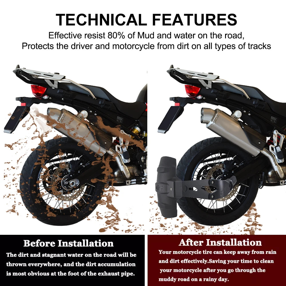 F850GS Adventure F 850 750 GS adv Motorcycle Wheel Hugger Mudguard For BMW F750GS Rear Fender Mud Cover Hugger Mudflap Guard-EXPROTAS