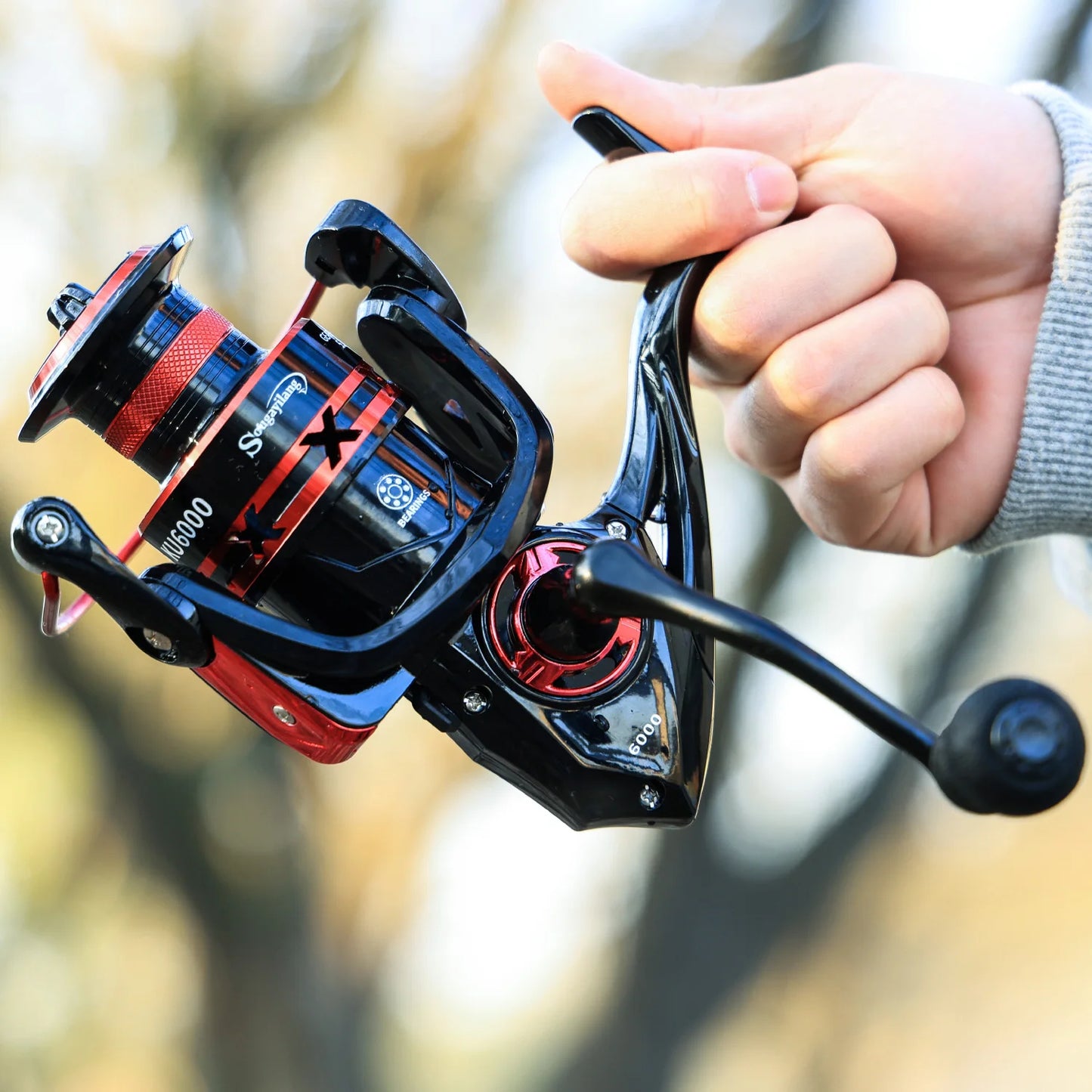 Sougayilang 1000-7000 Spinning Reel, Aluminum Spool, 10kg Max Drag, EVA Handle for Bass Freshwater Pesca