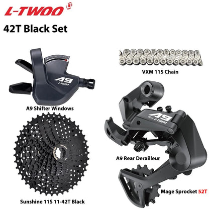 LTWOO A9 1x11 MTB Groupset Kit Shifter + Rear Derailleur + Chain + SUNSHINE Cassette - EXPROTAS