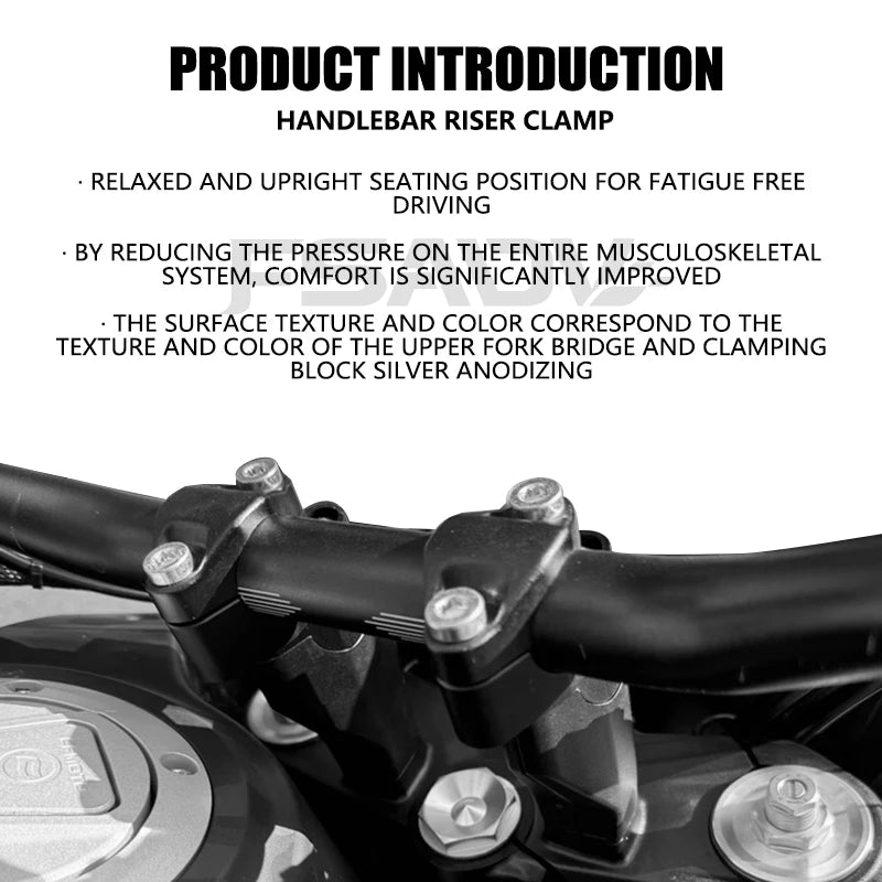 For CFMOTO 700MT 2024-2025 Handlebar Riser Clamp Mount Up Back Motorcycle Parts