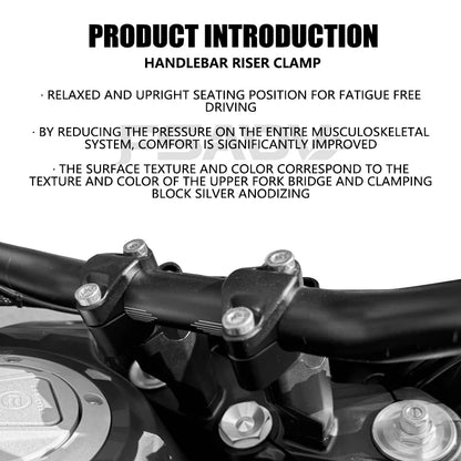 For CFMOTO 700MT 2024-2025 Handlebar Riser Clamp Mount Up Back Motorcycle Parts
