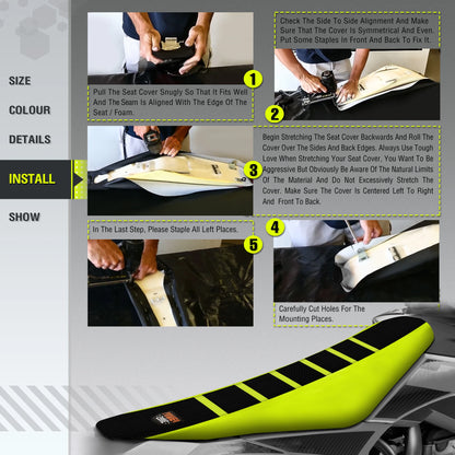 Motorcycle Seat Cover | Waterproof Ribbed Non-Slip Cushion for SXF CRF WR YZF