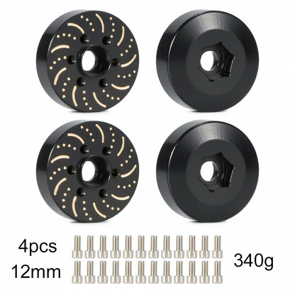 Brass 12mm Hex Wheel Weights Brake Disc Adapters for 1.9 2.2 RC Crawler