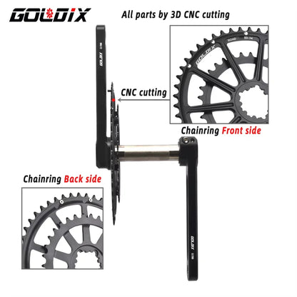 GOLDIX Ultralight Road Bike Crankset 50/34 52/36 53/39T for Shimano SRAM - EXPROTAS