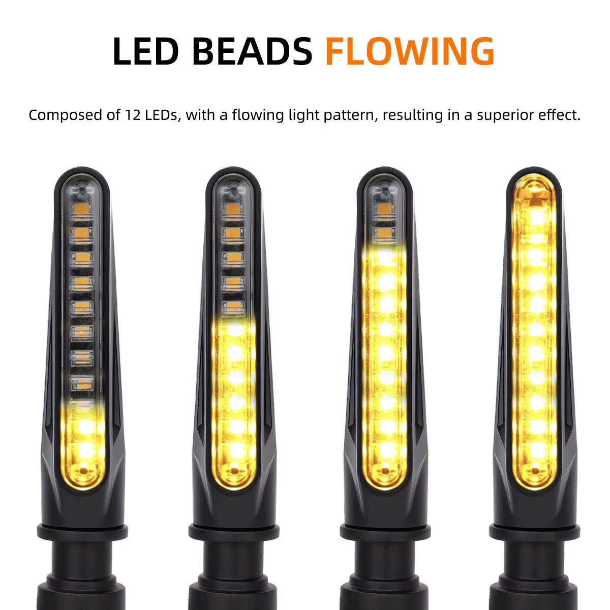 2Pcs/4Pcs Turn Signal Light Motorcycle LED Indicators Universal Amber Lamp