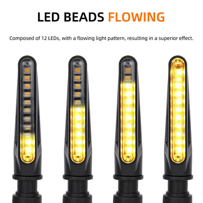 2Pcs/4Pcs Turn Signal Light Motorcycle LED Indicators Universal Amber Lamp