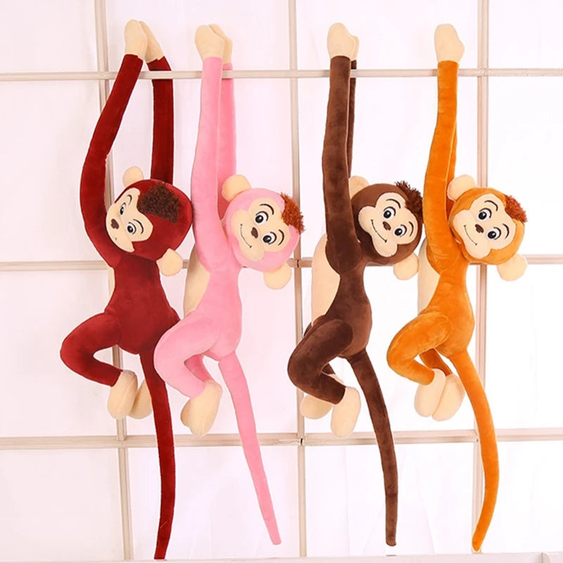Color Long Arm Plush Monkey Doll Hanging Decorative Toy for Kids