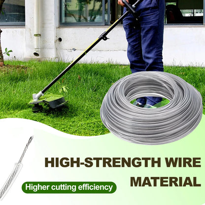 Grass Cutting Rope 15M Steel Wire Trimmer Line Nylon Garden Strimmer