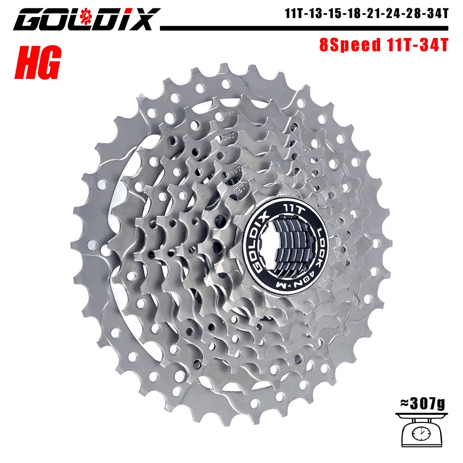 GOLDIX 8–12 Speed Cassette 11-25T 11-28T 11-32T 11-34T 11-36T Compatible Shimano SRAM - EXPROTAS