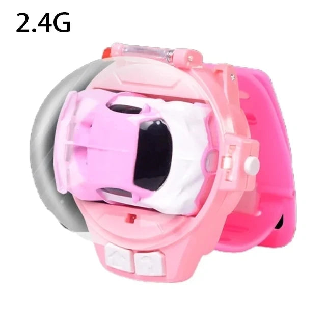 LED Lights RC Car Watch Toy Mini 2.4GHz Kids Racing Gift for Children