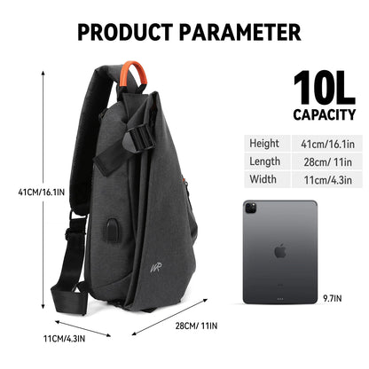 Crossbody Sling Bag Anti Theft Chest Shoulder Backpack for Men Women Travel