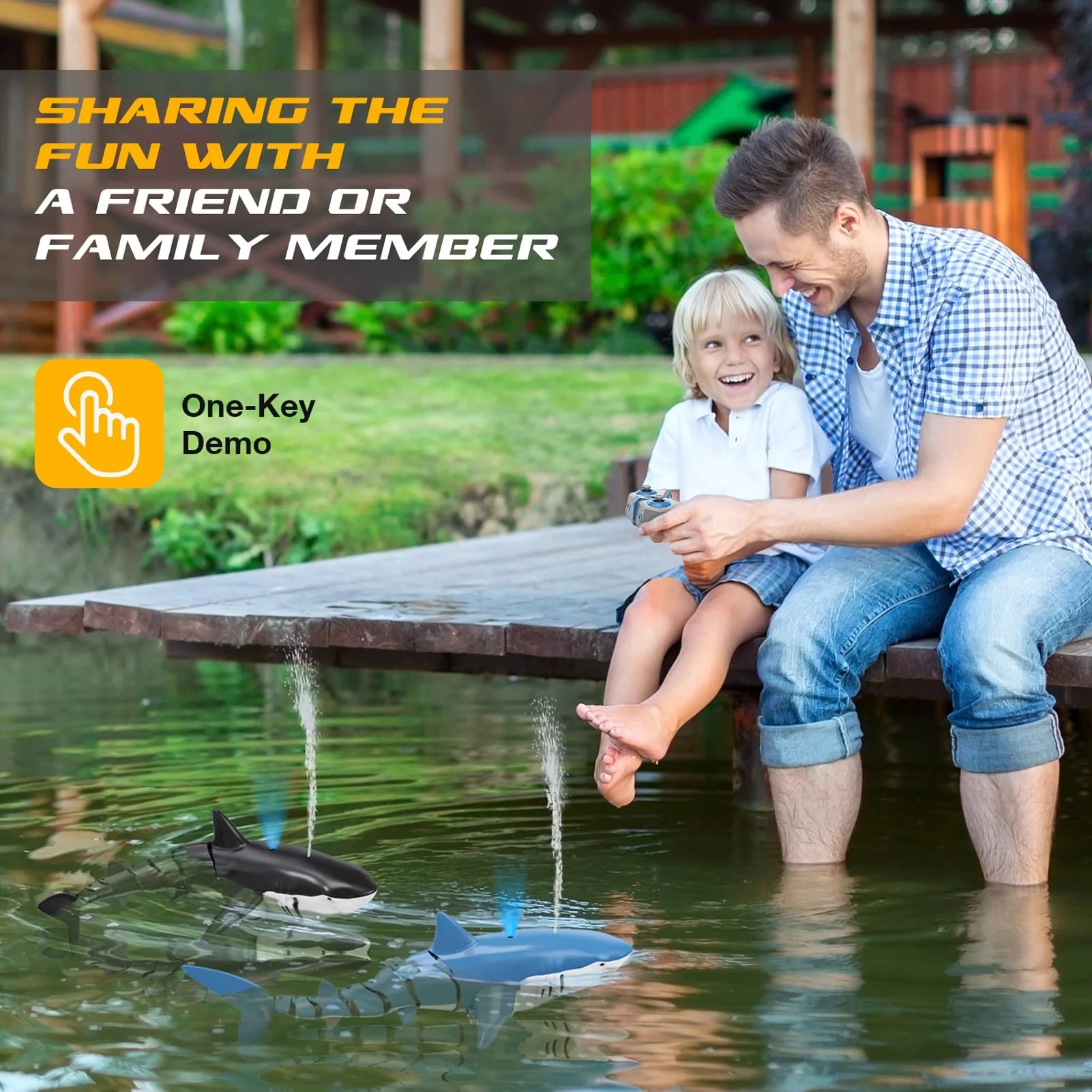Smart Rc Shark whale Spray Water Toy Remote Controlled Boat ship Submarine Robots Fish Electric Toys for Kids Boys baby Children-EXPROTAS
