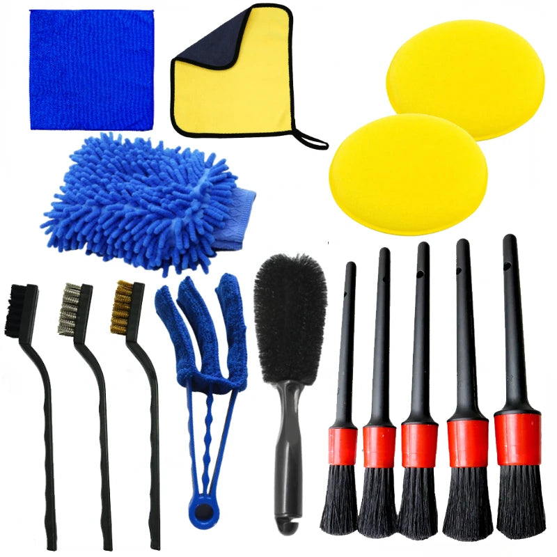 Car Detailing Brush Set for Cleaning Air Vents Interior Auto Care