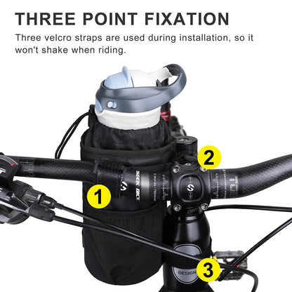 Rhinowalk Insulated Bicycle Water Bottle Carrier Handlebar Pouch 1pc/2pcs Options