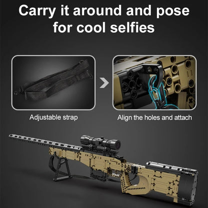 Cada 979Pcs City Technical  Police Military Weapon Sniper Rifle Building Blocks WW2 For Assault Rifle Bricks Toys for Kids Gifts-EXPROTAS