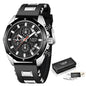 LIGE Fashion Men Watches Top Brand Luxury Silicone Sport Watch Men Quartz Date Clock Waterproof Wristwatch Chronograph Clock Man-EXPROTAS
