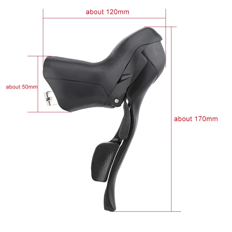 MicroNEW Road Bike Shifter 3x7 3x8 3x9 3x10 Speed Brake Levers Bicycle 2x7 2x8 2x9 2x10 Speed Front Derailleur For Shimano-EXPROTAS