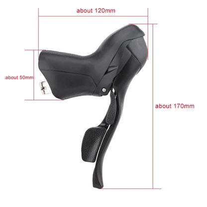 MicroNEW Road Bike Shifter 3x7 3x8 3x9 3x10 Speed Brake Levers Bicycle 2x7 2x8 2x9 2x10 Speed Front Derailleur For Shimano-EXPROTAS