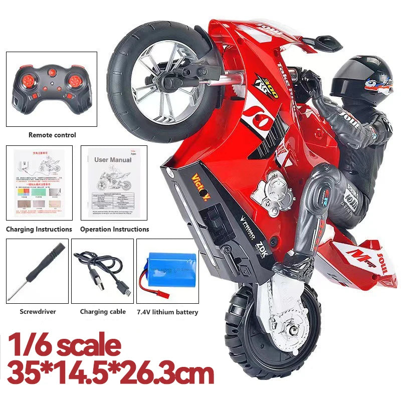 RC Motorcycles Toys for Boys 1/6 Electric Motor RC Cars High Speed 4CH Remote Control Racing Motorcycle Drift Car Model Gift-EXPROTAS