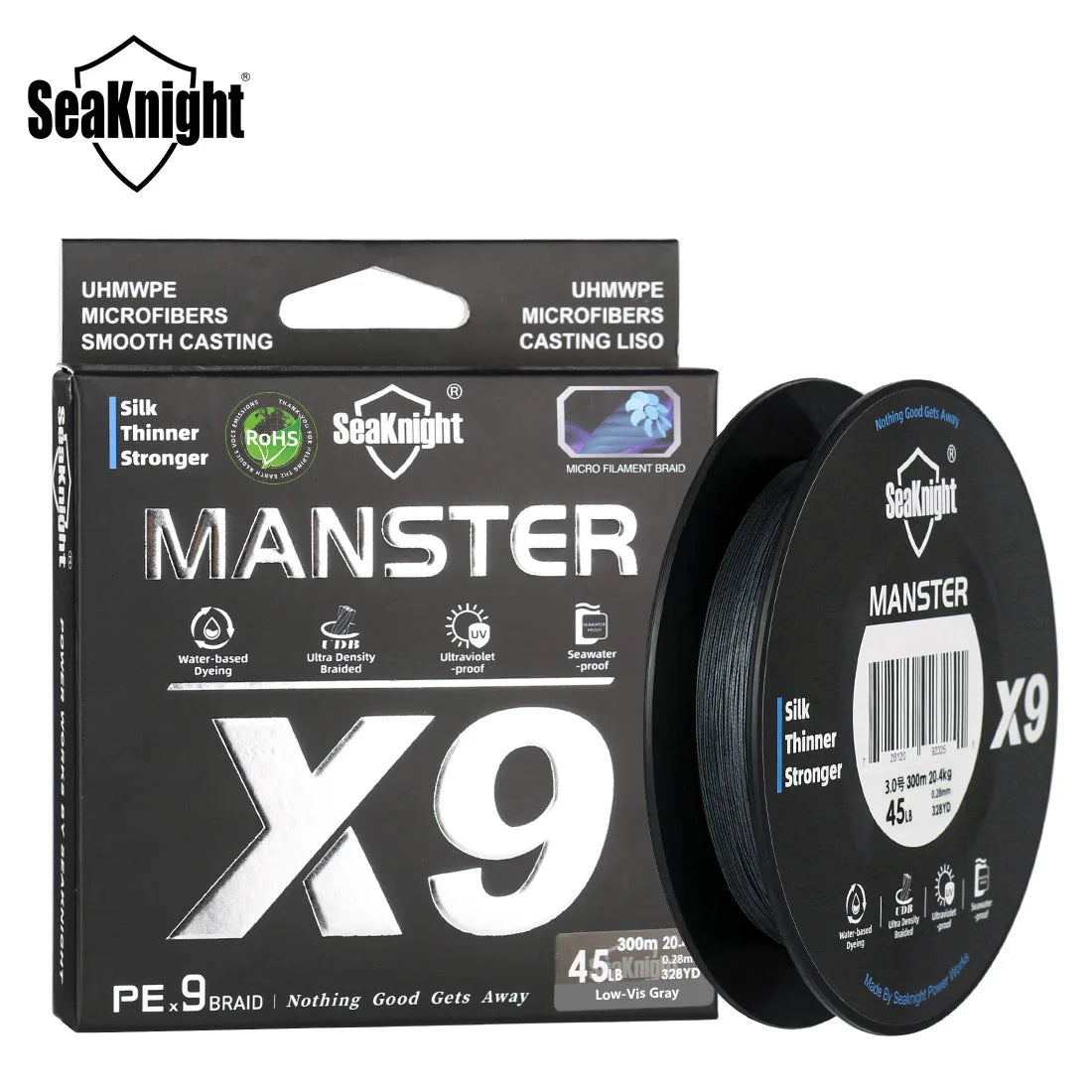 SeaKnight PE Fishing Line 300M 9 Strands Braided Saltwater 17LB-80LB