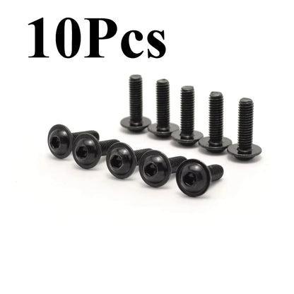 10Pcs Motorcycle Bolts Screw Titanium M5 M6 Torx Head 20mm 16mm Fixing