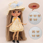 ICY DBS Blythe Doll Pouting Mouth Tan Skin Matte Face 1/6 BJD Joint Body