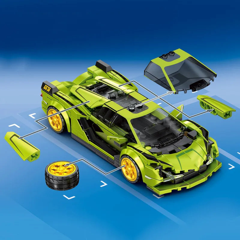 SEMBO Supercar Building Blocks MOC Racing Vehicle Model Construction Toy Gift