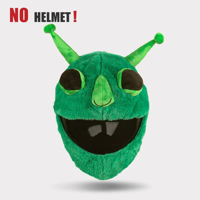 Full Face Covers Plush Motorcycle Helmet Christmas Cartoon Protective Hat