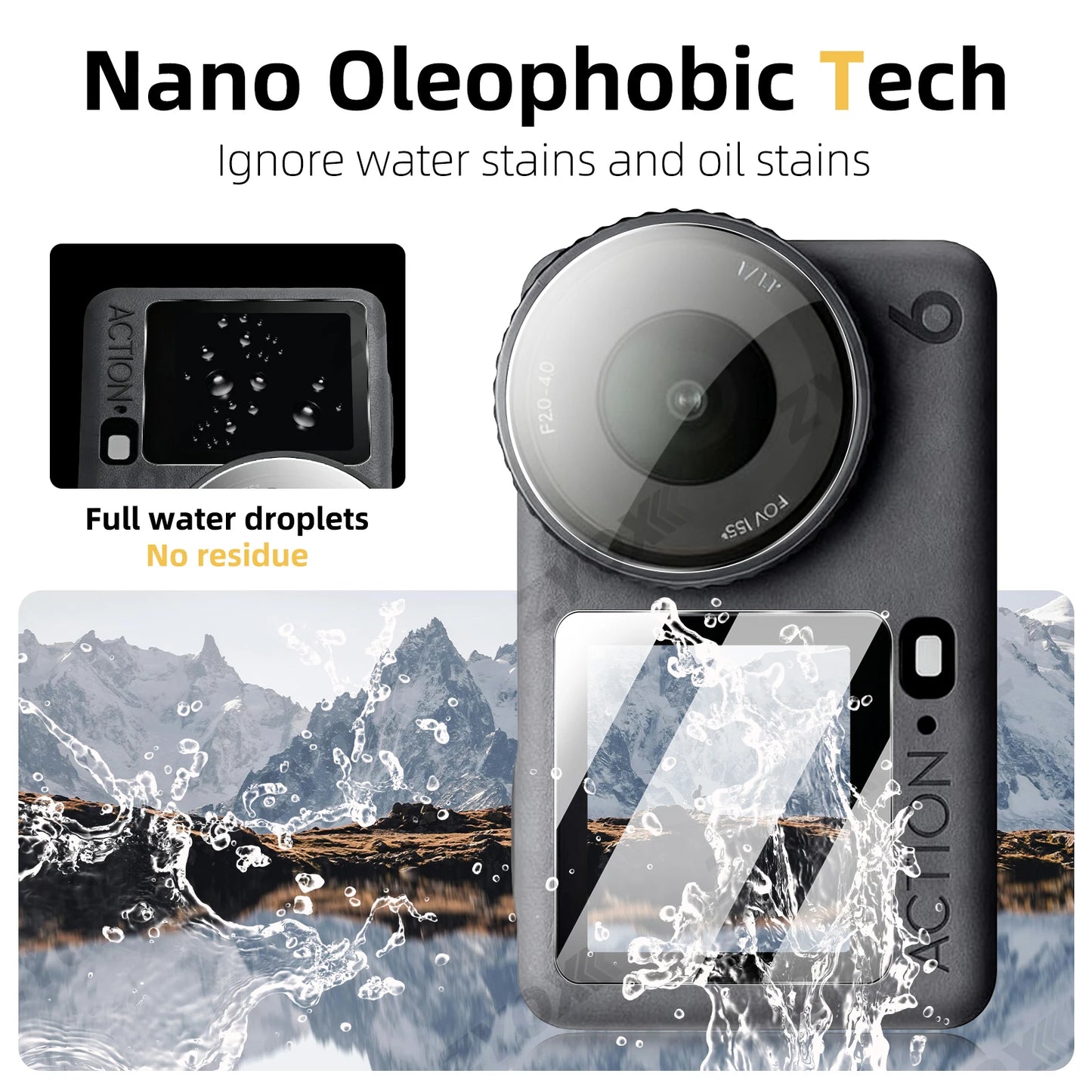 Tempered Glass Protector for DJI Osmo Action 6 5 Pro Screen Lens Accessories