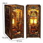 DIY Wooden Book Nook Mini Dollhouse 3D Puzzle Kit Bookshelf Insert Decor Gift - EXPROTAS