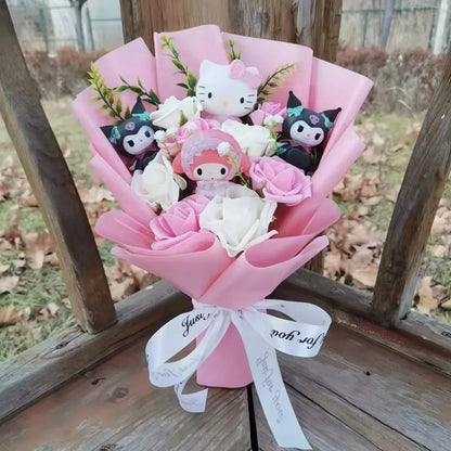 Pooh Bear Bouquet Plush Doll for Wedding Graduation Birthday Christmas