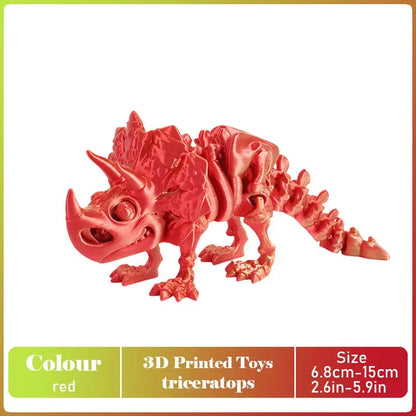 3D Printed Tyrannosaurus Rex Dinosaur Model Jointed Movable Realistic Decor
