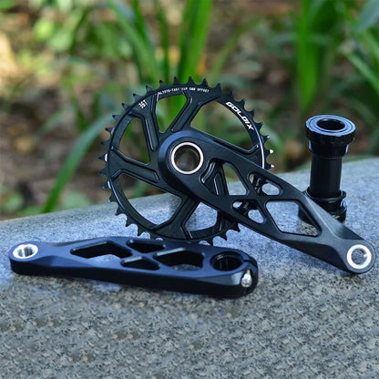 Goldix Narrow Wide Crankset 175mm MTB Square Taper Aluminum Bike Crank