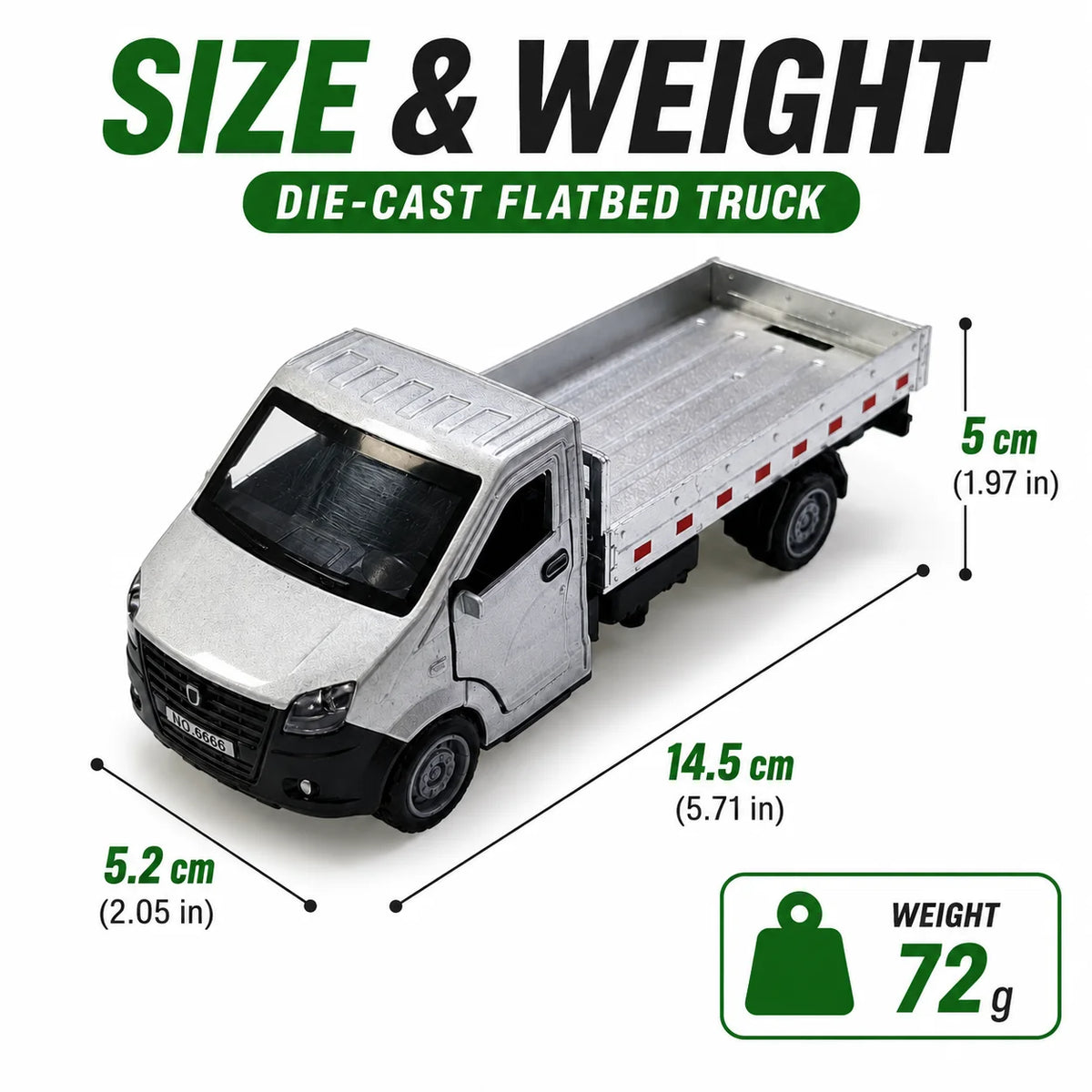 1/34 Scale Alloy Pullback Truck Die-Cast Metal Cargo Boy's Toy