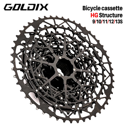 Goldix Carbon Steel Freewheel 9/10/11/12/13 Speed MTB Cassette