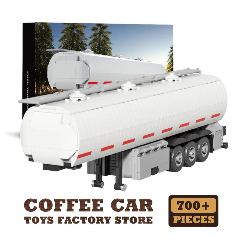 MOC Truck Head Container Trailer Building Blocks City Shipping Vehicle Toy Set
