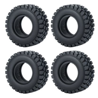 YEAHRUN 4Pcs 1.0inch Soft Rubber Wheel Tires 50/54/58/62/64/65mm for TRX-4M 1/18 Axial SCX24 1/24 RC Crawler Car Upgrade Parts-EXPROTAS