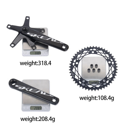 SKEACE 144BCD Track Crankset Square Taper 165mm Single Speed 49T Alloy