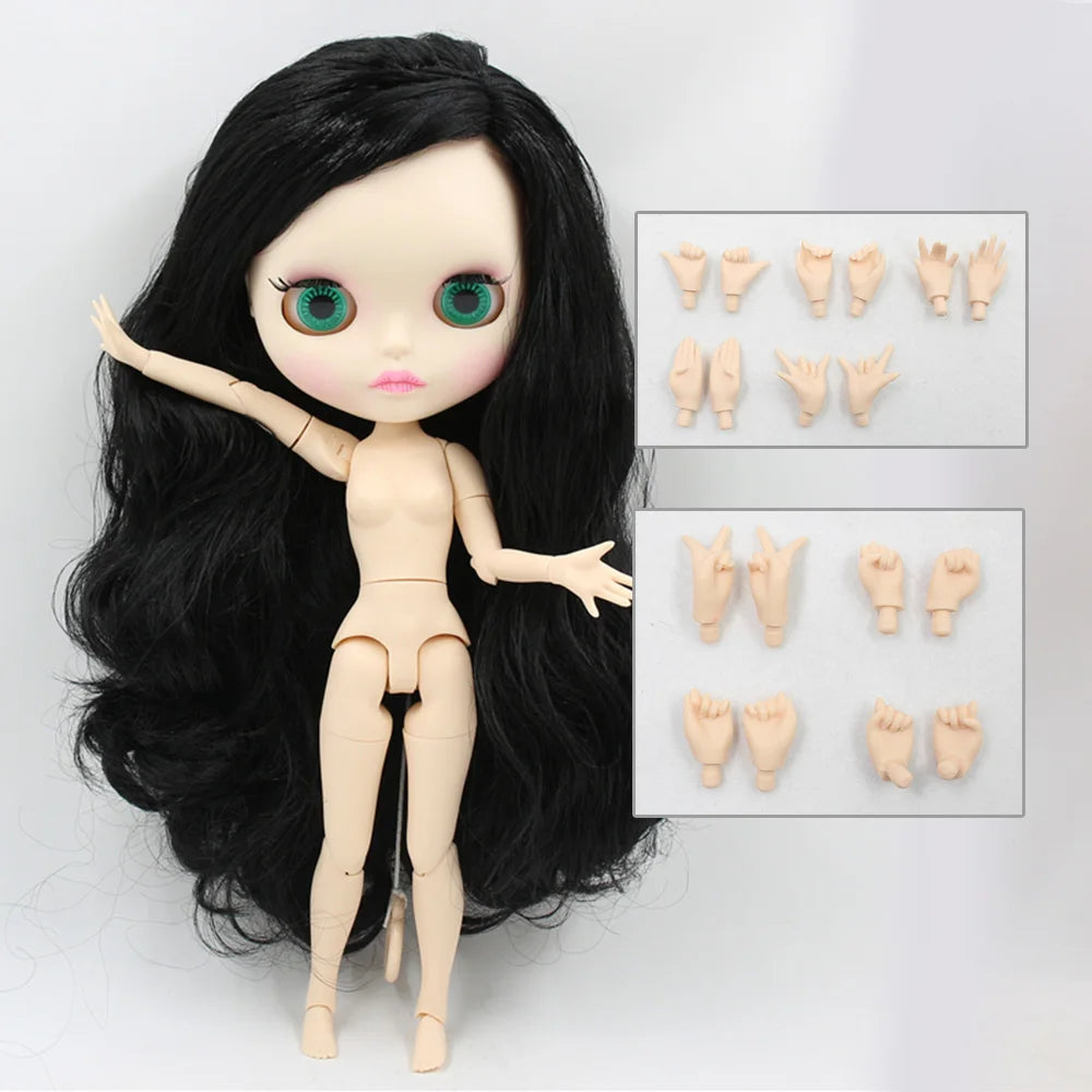 ICY DBS Blythe Doll 1/6 BJD Joint Body White Skin 30cm Custom Random Eyes