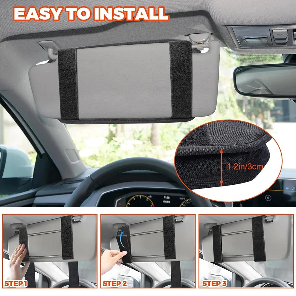 Auto Car Sun Visor Organizer Tactical Pouch Bag Pocket Card Storage Holder