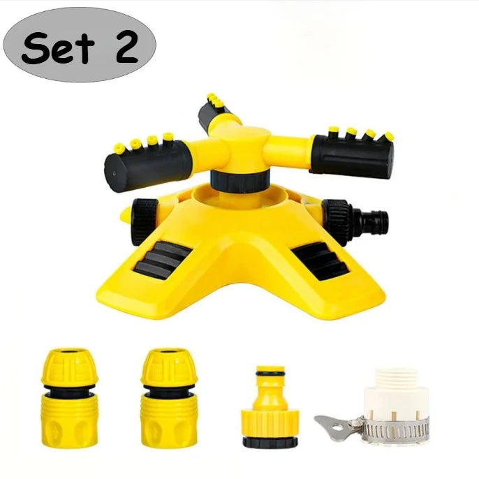 Automatic Rotating Water Sprinkler 360° Garden Lawn Irrigation System 3PCS