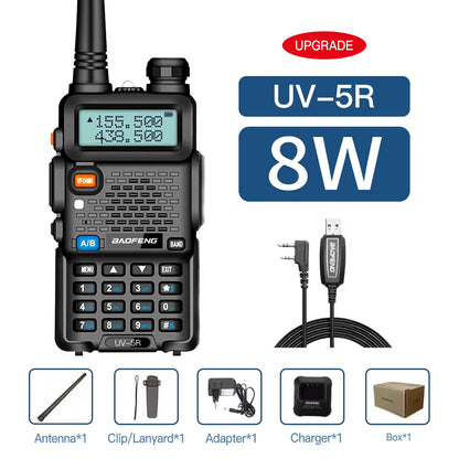 Baofeng Walkie Talkie UV5R 8W Dual Band Two-Way Radio 128CH VHF UHF