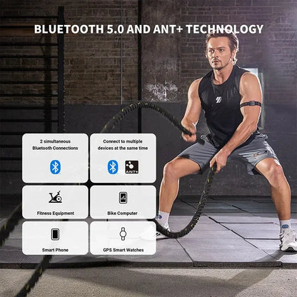 Heart Rate Monitor Armband for Fitness Running BLE5.0 Peloton Zwift