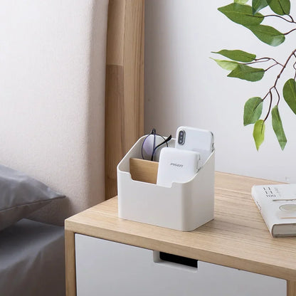 Desktop Storage Organizer Box for Remotes Tissues Cosmetics Office Supplies