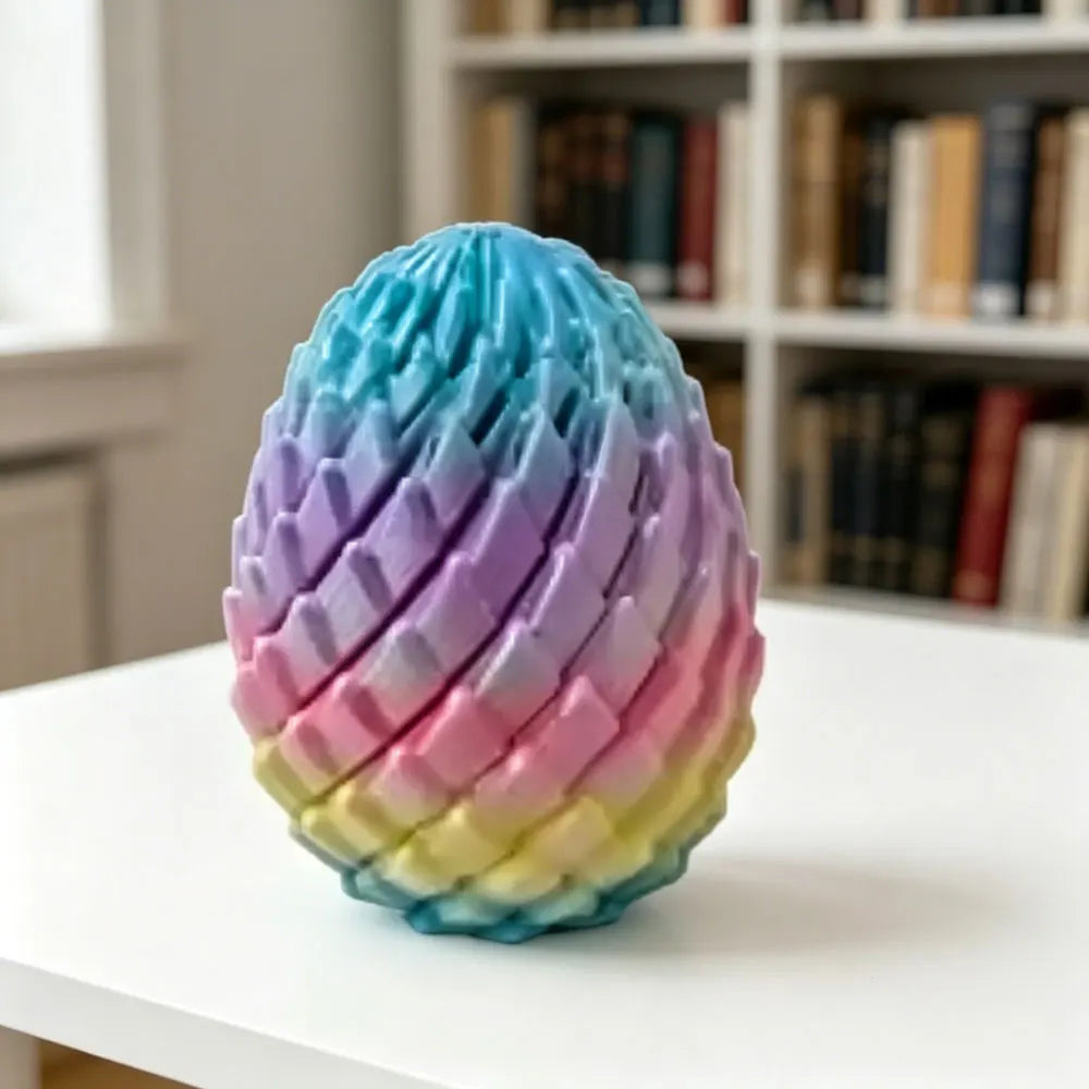 3D Printed Dragon Egg Stress Relief Fidget Desk Ornament Deformable Twist