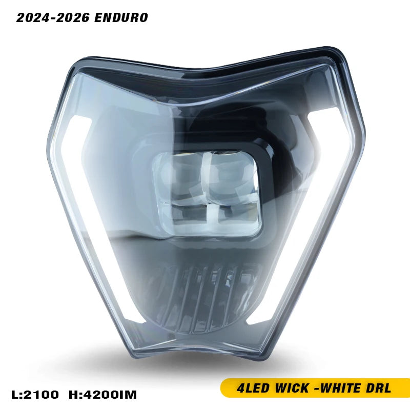 POWERZONE KTM EXC SXF XCW Headlight for Dirt Bike Enduro Motocross 2014-2023