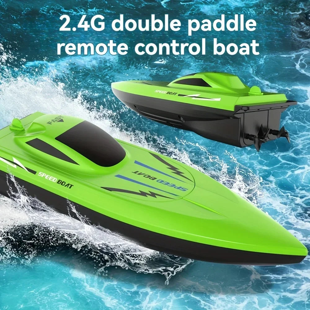Waterproof Remote Control Boat Kids RC Speedboat Toy for Pool Fun